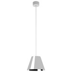 Dina Pendant - Matte White / Chrome