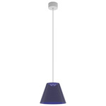 Dina Pendant - Matte White / Blue