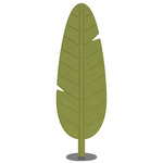 Eden Banana Floor Lamp - Anthracite / Moss Green