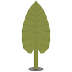 Eden Alocasia Floor Lamp - Anthracite / Moss Green