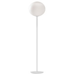 Flow Glass Floor Lamp - Matte White / White