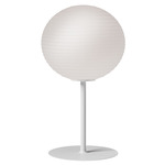 Flow Glass Stem Table Lamp - Matte White / White