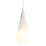 Goccia Pendant - White / Etched Glass