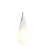 Goccia Pendant - White / Etched Glass