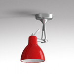 Luxy Ceiling Light - Silver / Glossy Red