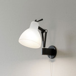 Luxy Wall Light - Black / Glossy White