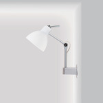 Luxy Wall Light - Silver / Glossy White