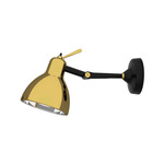 Luxy Glam Wall / Ceiling Light - Metallic Black / Glossy Gold