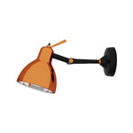 Luxy Glam Wall / Ceiling Light - Metallic Black / Glossy Copper
