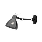Luxy Glam Wall / Ceiling Light - Metallic Black / Glossy Smoky
