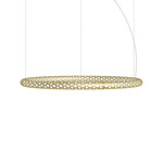 Squiggle Round Pendant - Gold
