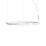 Squiggle Round Pendant - Matte White