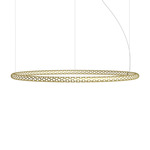 Squiggle Round Pendant - Gold