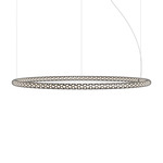 Squiggle Round Pendant - Matte Black