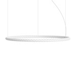 Squiggle Round Pendant - Matte White