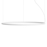 Squiggle Round Pendant - Matte White