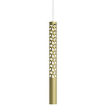 Squiggle Windchime Pendant - Gold