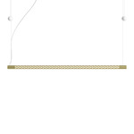 Squiggle Linear Pendant - Gold