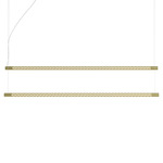 Squiggle Balance Linear Pendant - Gold