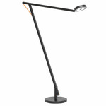 String Floor Lamp - Matte Black / Orange String