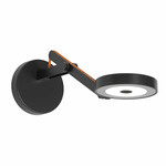 String Wall Light - Matte Black / Orange String