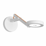 String Wall Light - Matte White / Orange String