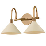 Jovani Bathroom Vanity Light - Patina Brass / Soft Sand
