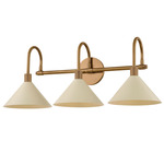 Jovani Bathroom Vanity Light - Patina Brass / Soft Sand