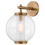 Marco Outdoor Wall Light - Patina Brass / Clear