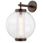 Marco Outdoor Wall Light - Bronze / Clear