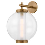 Marco Outdoor Wall Light - Patina Brass / Clear