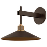 Harac Outdoor Wall Light - Bronze / Patina Brass / Clear