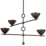 Vishal Chandelier - Black Patina Gold