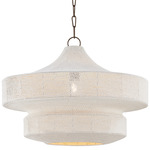 Thurso Pendant - Bronze / Off White
