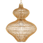 Irvine Pendant - Patina Brass / Rattan
