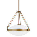 Kade Pendant - Patina Brass / White