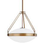 Kade Pendant - Patina Brass / White