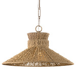 Raphael Pendant - Patina Brass / Jute