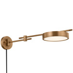Thatcher Wall Sconce - Patina Brass / White