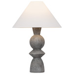 Cyrah Table Lamp - Gray / White Linen