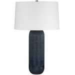 Hopkins Table Lamp - Navy Blue / White