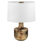 Terron Table Lamp - Patina Brass / White Linen