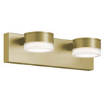 Emma Color-Select Bathroom Vanity Light - Antique Brass / White