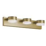 Emma Color-Select Bathroom Vanity Light - Antique Brass / White