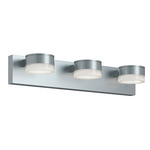 Emma Color-Select Bathroom Vanity Light - Satin Nickel / White