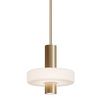 Sydney Color-Select Pendant - Antique Brass / White