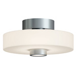 Sydney Color-Select Ceiling Light - Satin Nickel / White