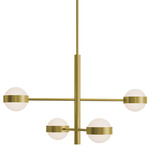 Verona Color-Select Chandelier - Antique Brass / White