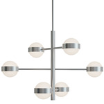 Verona Color-Select Chandelier - Satin Nickel / White