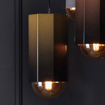 Hex Light Pendant - Gold Ombre / Transparent